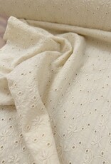 Seersucker Broderie - Crème