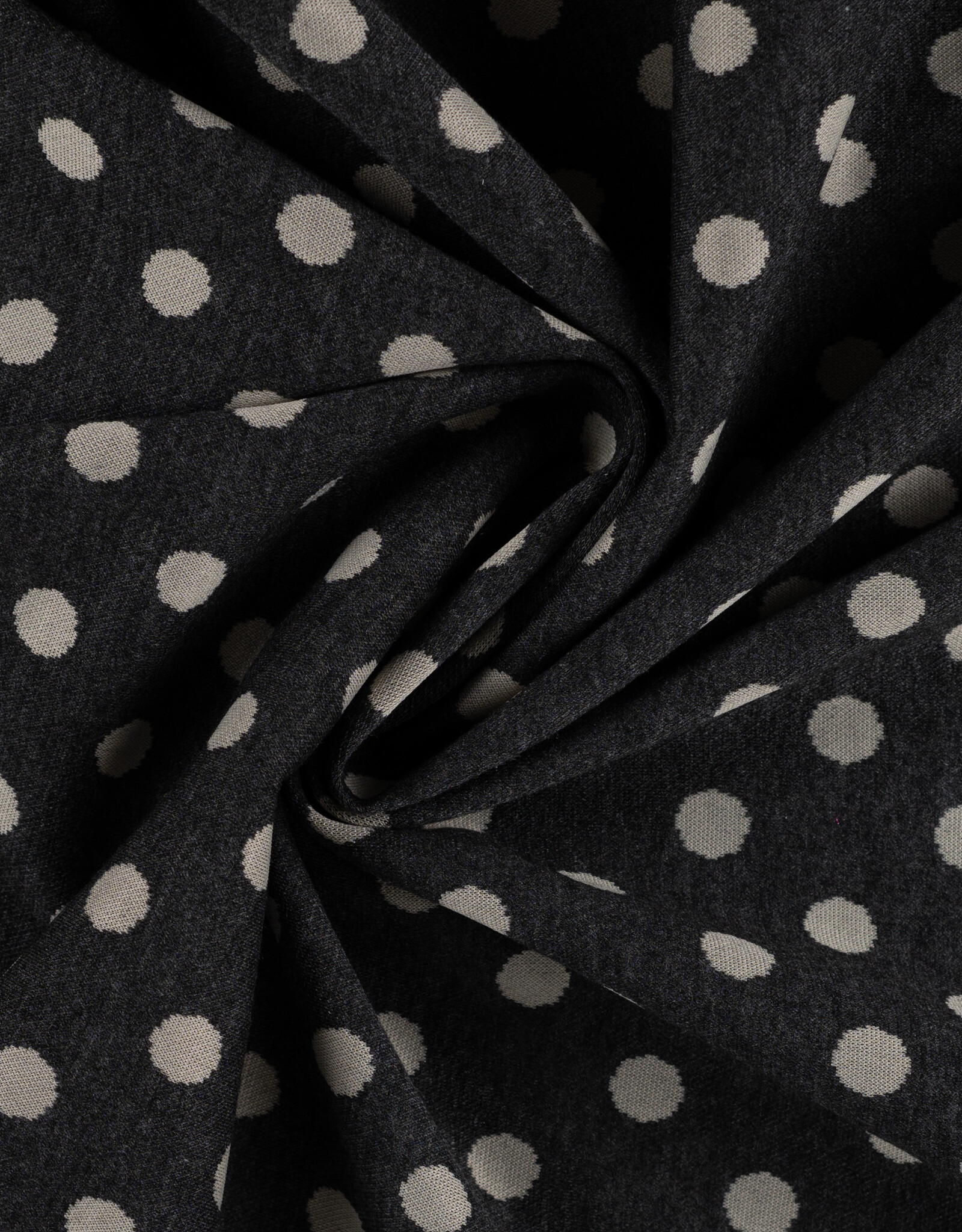 Polkadot Jacquard Knit - Grey