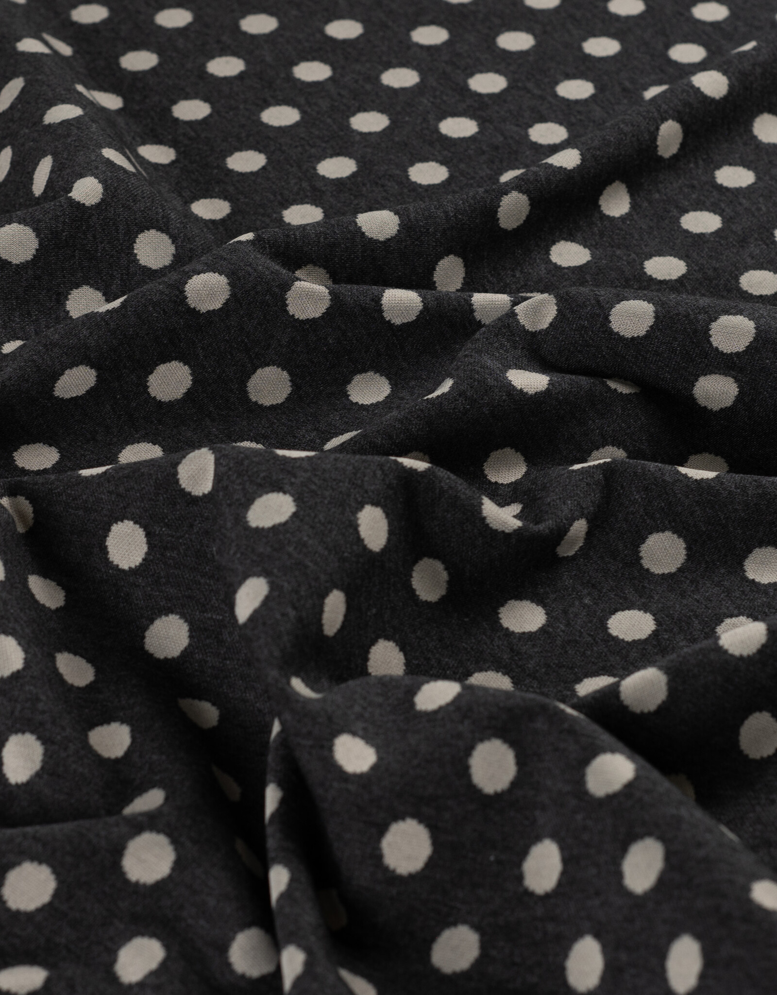Polkadot Jacquard Knit - Grey