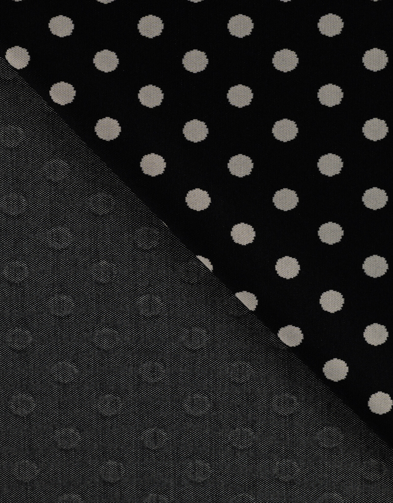 Polkadot Jacquard Knit - Black
