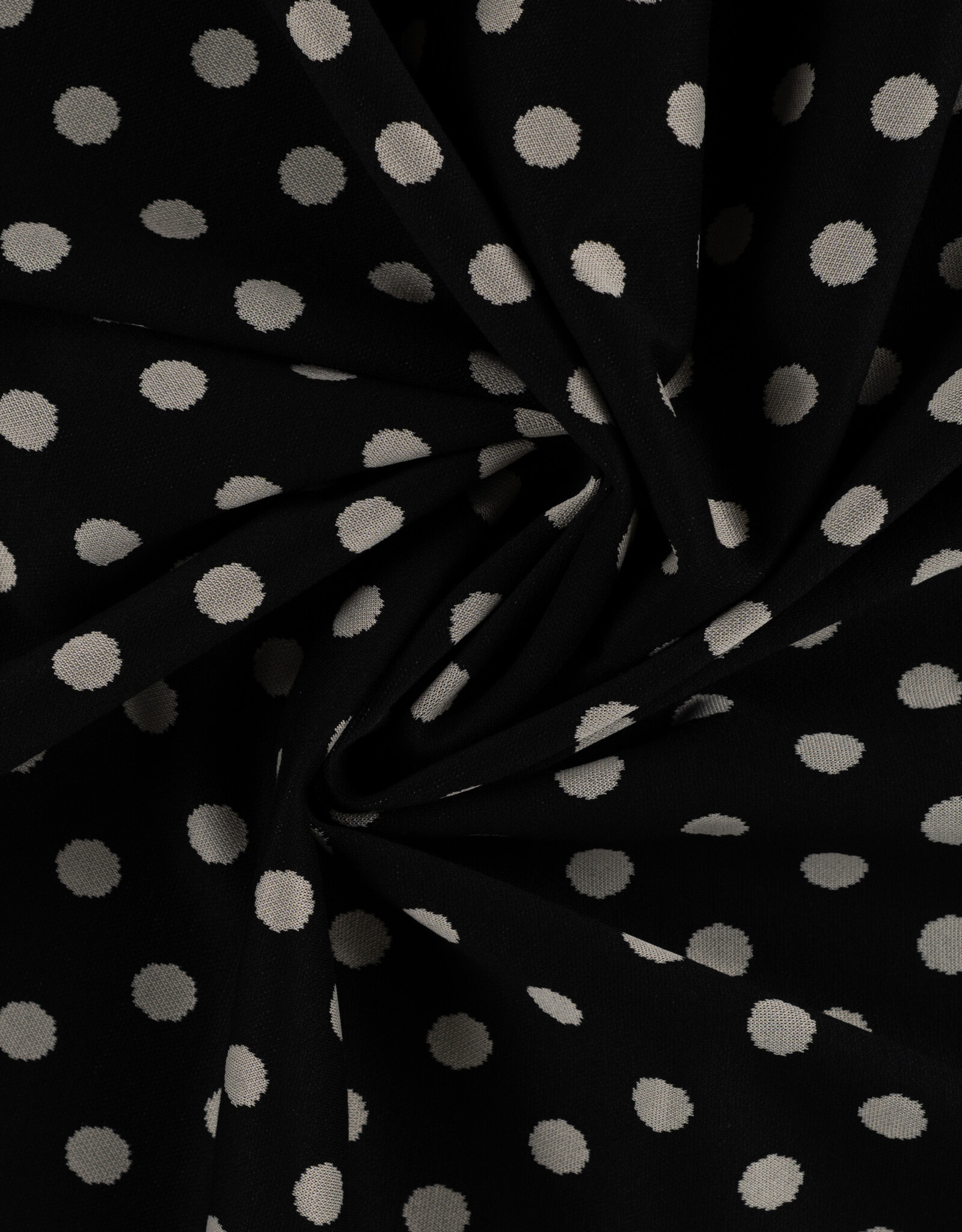 Polkadot Jacquard Knit - Black