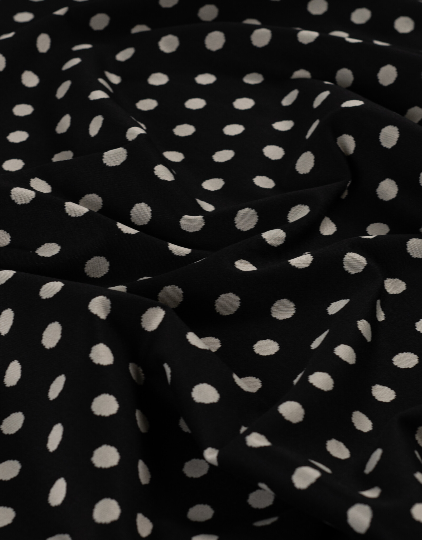 Polkadot Jacquard Knit - Black
