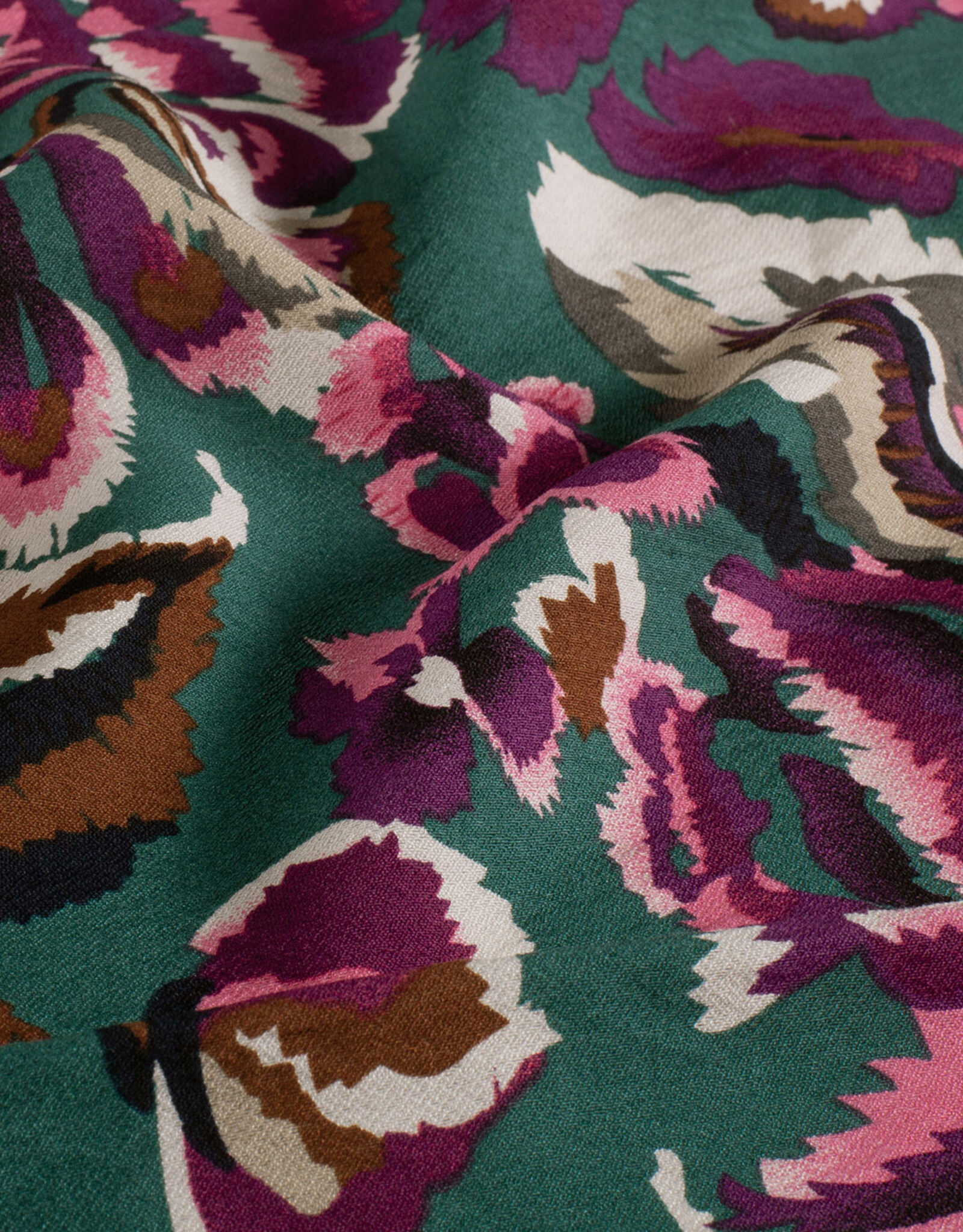 Woven viscose Crepe - Walk in the woods - Petrol
