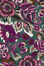 Woven viscose Crepe - Walk in the woods - Petrol