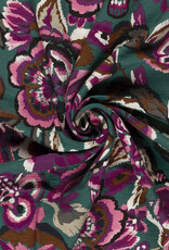Woven viscose Crepe - Walk in the woods - Petrol