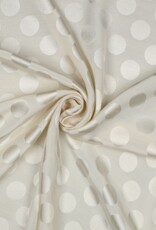 Viscose Jacquard - Polkadot Wit