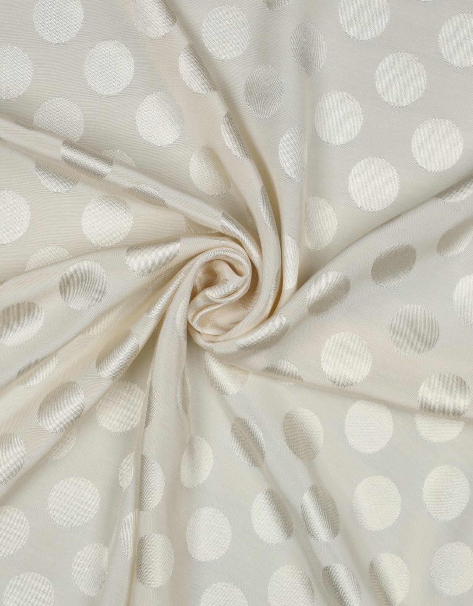 Viscose Jacquard - Polkadot Wit