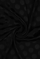 Viscose Jacquard - Polkadot Zwart