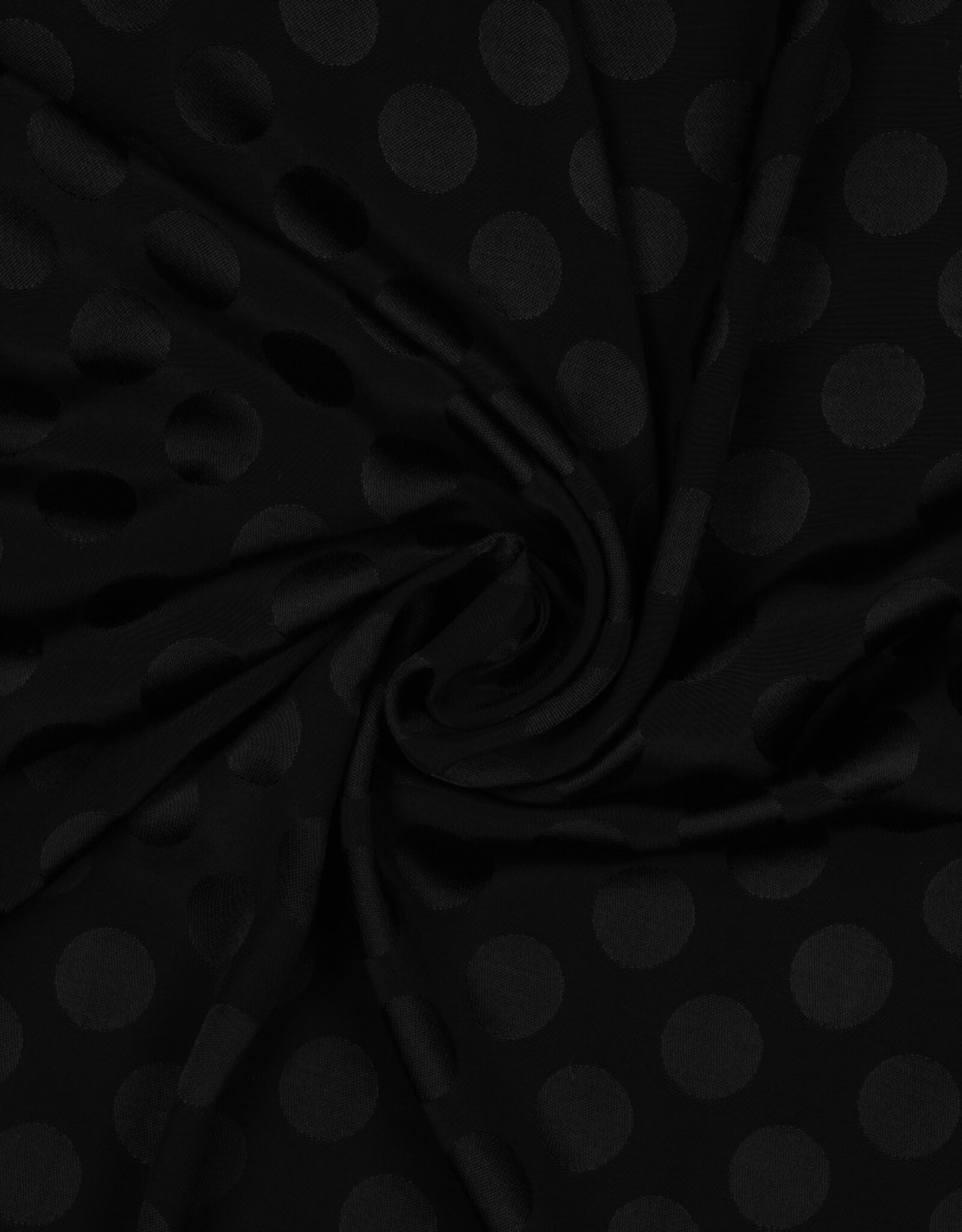 Viscose Jacquard - Polkadot Zwart