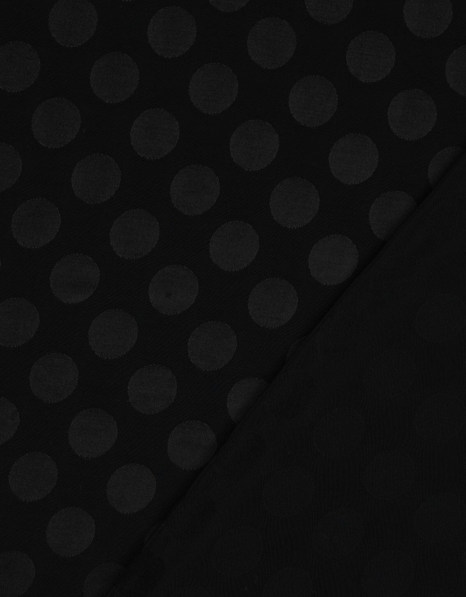 Viscose Jacquard - Polkadot Zwart