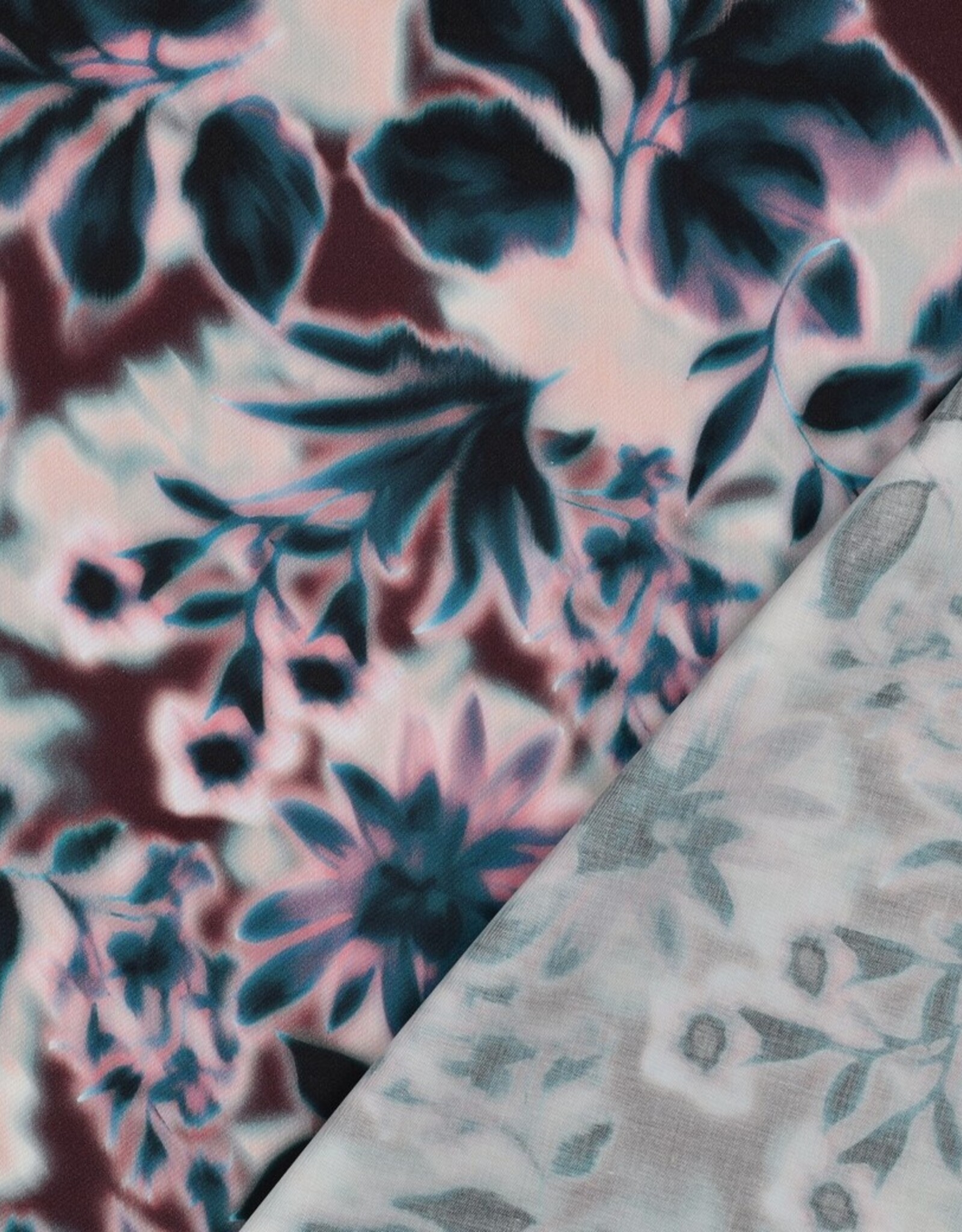 Satijn Katoen - Faded flowers