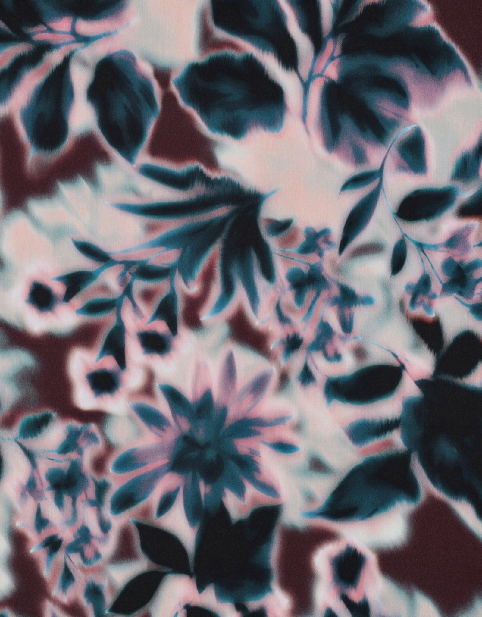 Satijn Katoen - Faded flowers