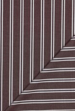 Katoen streep - Aubergine & Blue