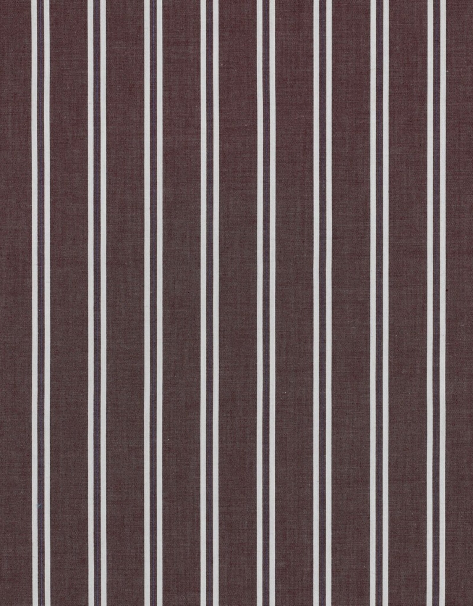 Katoen streep - Aubergine & Blue