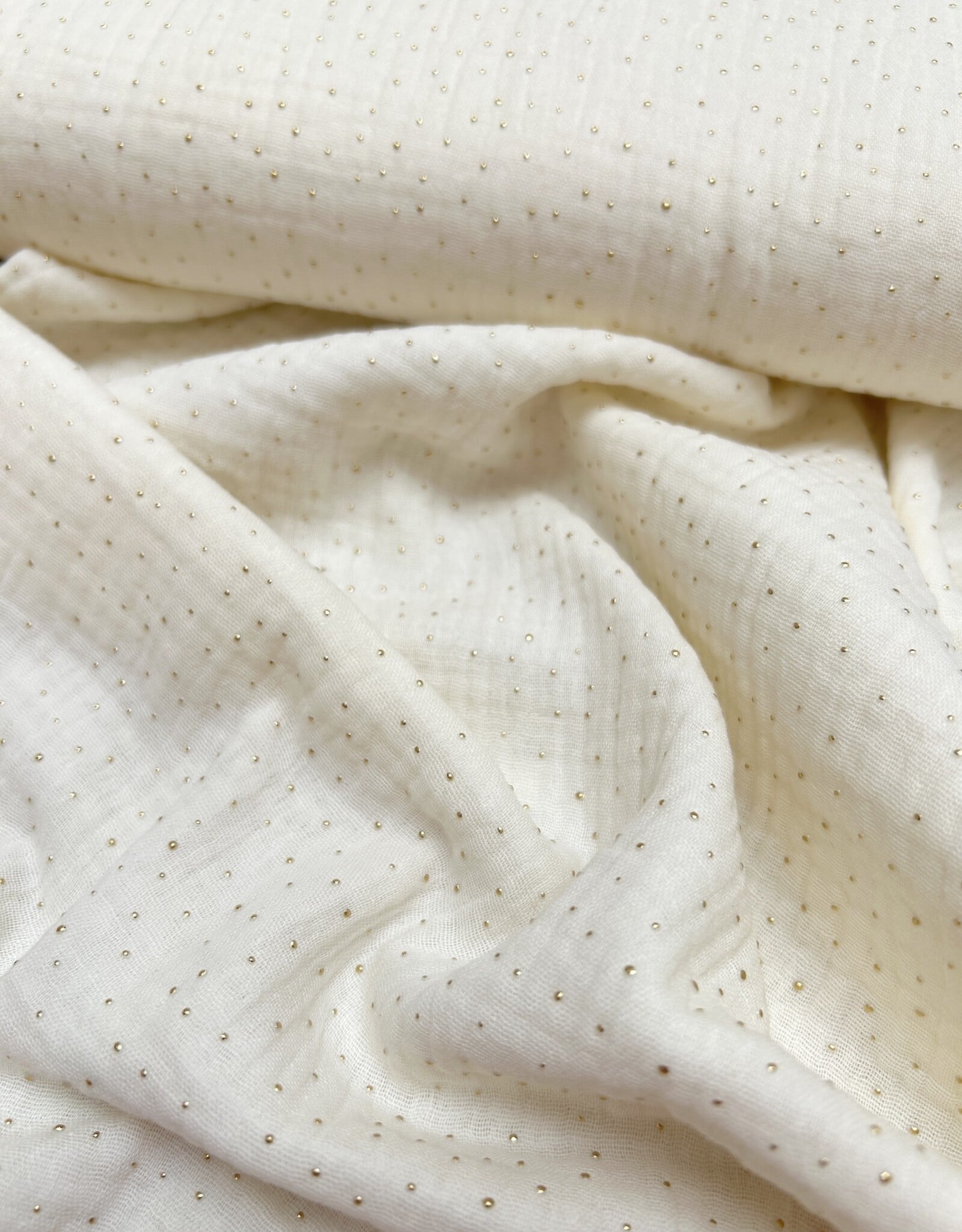 Double Gauze - Little gold dots