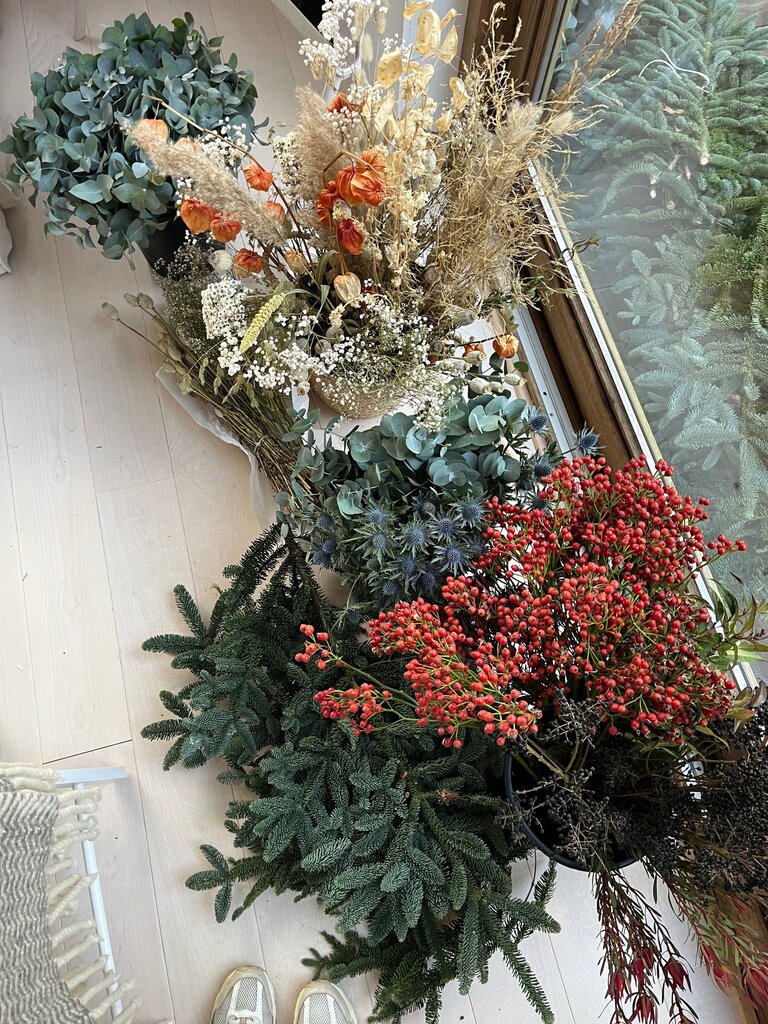 Blomsterkrans Herfst Kransen maken