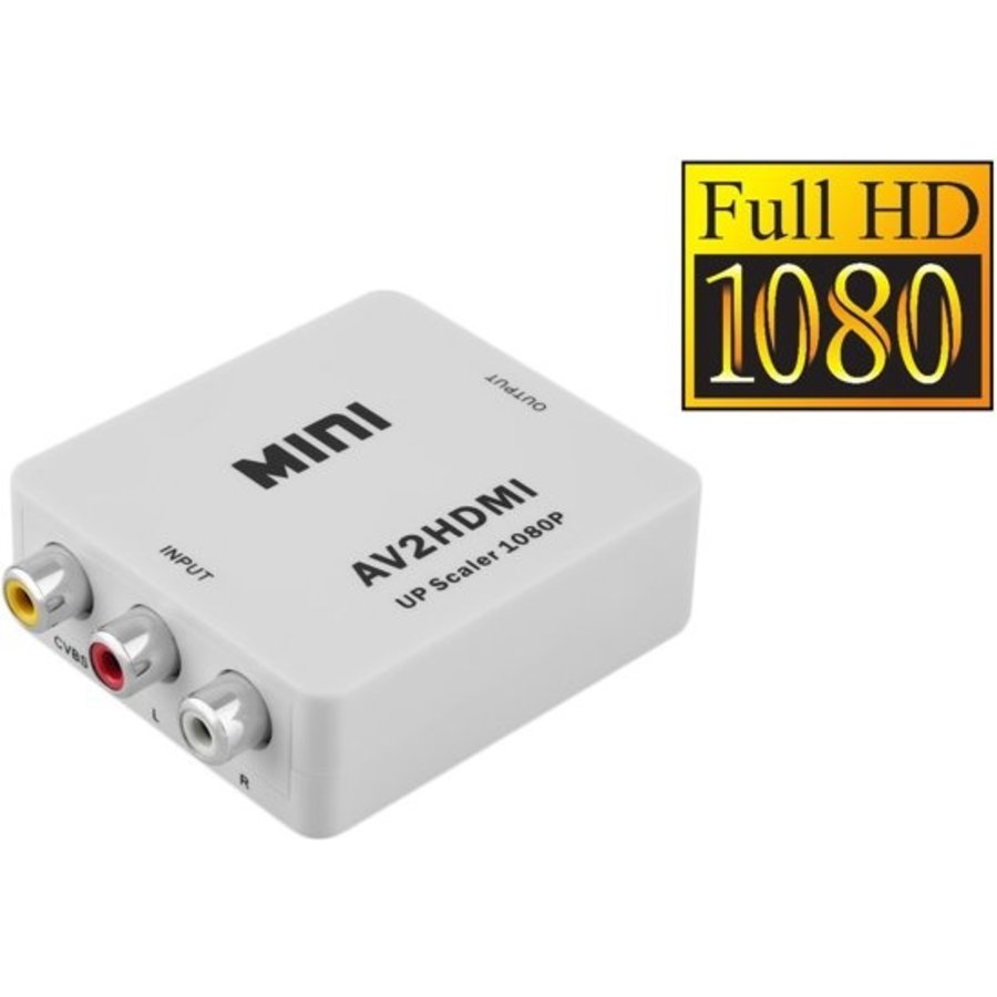 ForDig Tulp / AV / Composiet RCA naar HDMI omvormer - Adapter RCA to HDMI