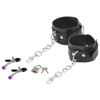 ForDig Luxe 13-Delige Bondage Set - Hoge Kwaliteit Kunstleer - Zilver