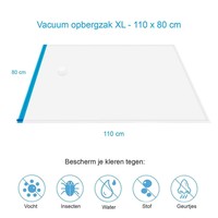 ForDig - XL Vacuumzakken (5 stuks) - Plastic - Transparant - 110 x 80 cm
