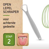 Nutty Green 3-Delige Tongschraper Set Inclusief Opbergcase - Tongreiniging Mondverzorging - Tongreiniger Mondhygiëne - RVS Schraper voor Schone Tong Reiniging - Tongborstel tegen Slechte Adem - Zero Waste Lifestyle - Zilver