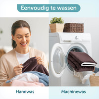 ForDig Elektrische Bovendeken 160x120 cm - Warmtedeken Inclusief Draagtas - Knuffeldeken met 6 Warmtestanden en Timer - 1 Persoons Warmte Deken - Verzwaringsdeken - Wasbaar - Bruin