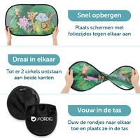 ForDig Zonnescherm Auto Jungle (2 Stuks) - Extra Donker - Zonwering UV Protectie voor Auto Zijruit - Zonwering Auto - Zonder zuignappen - 80 GSM - 51 x 31 CM