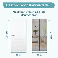 ForDig Luxe Deurhor Magnetisch - Horgordijn - Vliegengordijn - Hordeur - 210 x 90