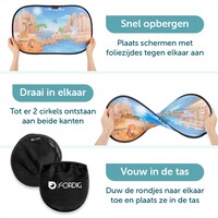 ForDig Zonnescherm Auto Waterpoel (2 Stuks) - Extra Donker - Zonwering UV Protectie voor Auto Zijruit - Zonwering Auto - Zonder zuignappen - 80 GSM - 51 x 31 CM