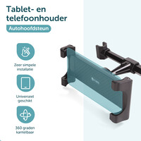 ForDig Tablet Houder Auto Hoofdsteun - Universeel Tablethouder - 360 Graden Draaibaar - Geschikt voor iPad / Samsung Galaxy Tab / Kindle / Telefoon - Telefoonhouder