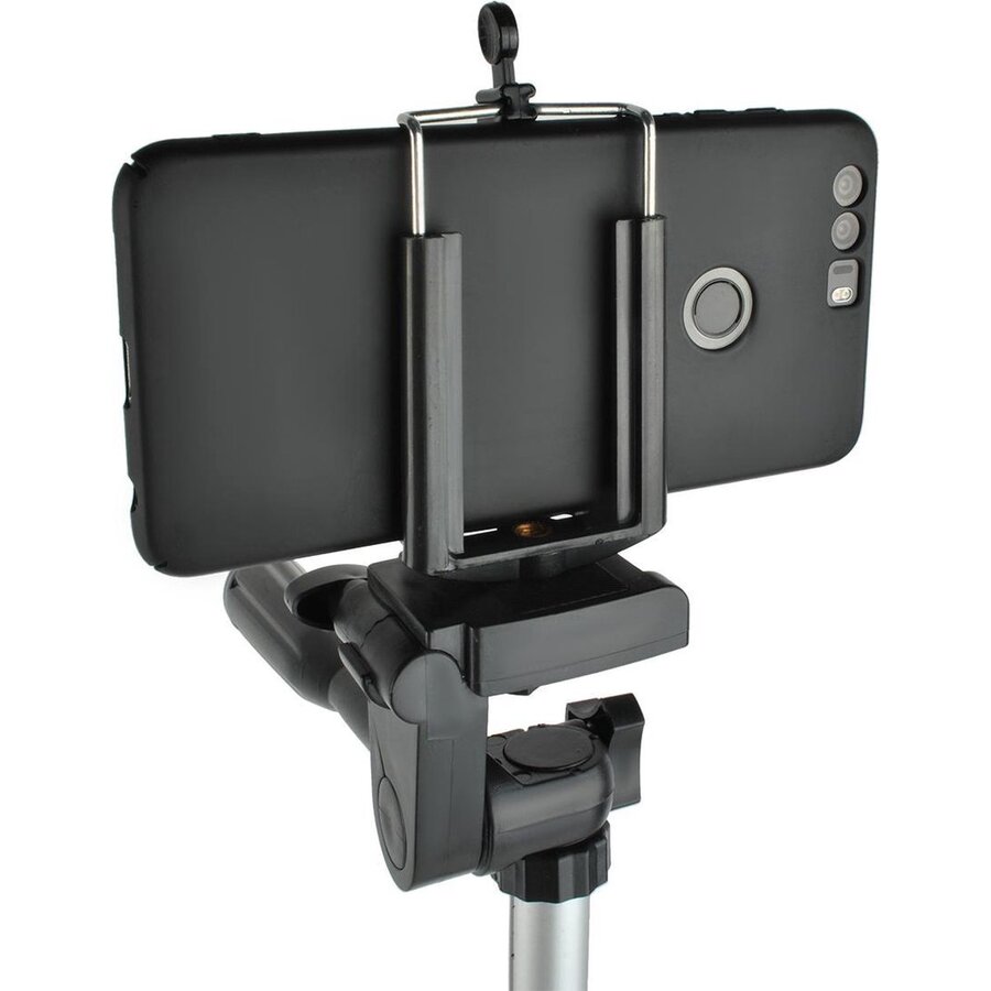 ForDig Universele Smartphone Statief Houder Tripod - Statief Adapter - Telefoonstatief - Inclusief Bluetooth Shutter - Geschikt voor iPhone / Samsung etc