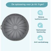 ForDig Siliconen bakje Rond - Bakvorm / Bakpapier - Geschikt voor Phillips Airfryer XL & XXL / Princess Aerofryer / Tefal Easy Fry / Tristar Crispy Fryer - 19cm