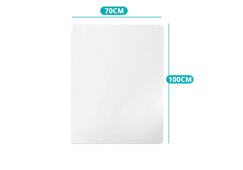 ForDig Plastic Vloerbeschermer - Vloer beschermende mat - Vloermat - Bureaustoel mat - Transparant 100 x 70 cm 