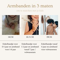 Wild Sun Barnsteen Armband Baby / Peuter - Amber Enkelbandje - Baltische Barnsteen - Pijnstillend bij Doorkomende Tanden - 14 cm -  Milk / Cognac