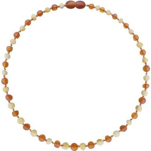 Wild Sun Barnsteen Ketting Baby / Peuter - Amber Ketting - Baltische Barnsteen – Pijnstillend bij Doorkomende Tanden - 32 cm – Milk / Cognac 