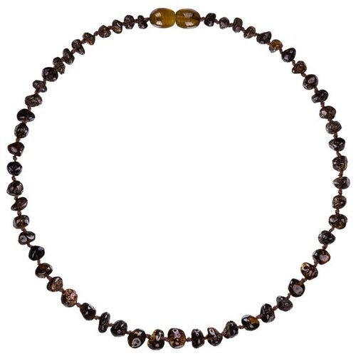 Wild Sun Barnsteen Ketting Kind - Amber Ketting - Baltische Barnsteen – 36 cm –Dark Green 