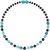 ForDig Wild Sun Barnsteen Ketting Kind - Amber Ketting - Baltische Barnsteen – 36 cm – Cherry / Turquoise / Jade