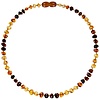 ForDig Wild Sun Barnsteen Ketting Volwassene - Amber Ketting - Baltische Barnsteen – 45 cm – Rainbow