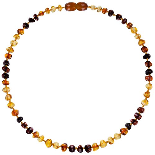 Wild Sun Barnsteen Ketting Volwassene - Amber Ketting - Baltische Barnsteen – 45 cm – Rainbow 