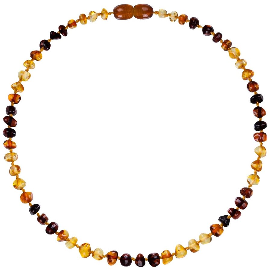 Wild Sun Barnsteen Ketting Volwassene - Amber Ketting - Baltische Barnsteen – 45 cm – Rainbow