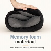 ForDig Premium Nekkussen - Inclusief Slaapmasker & Oordopjes - Memory Foam Reiskussen - Ergonomisch Vliegtuig Reis Nek Kussen - Neksteun Reiskussentje Auto - Air Travel Pillow