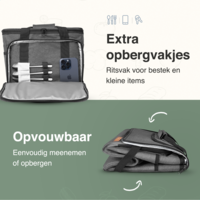 ForDig Koeltas XL (30 liter) - Gemaakt van 600D Polyester met PEVA-Voering - Ruimte voor 40 Blikjes of 20 Halve Liter Flessen - Opvouwbaar Koel Tas met Easy-Acces Flap - Ruimte voor Bestek - Picknick Cool Bag - Coolerbag - Grote Cooler - Zwart