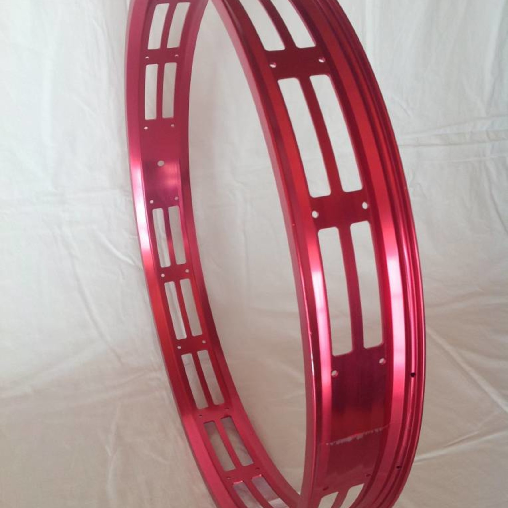 cut-out rim RM80, 26", red anodized, 32 spoke holes