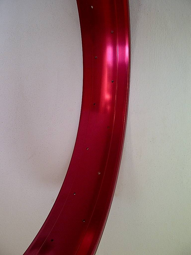alloy rim DW100, 26", red anodized
