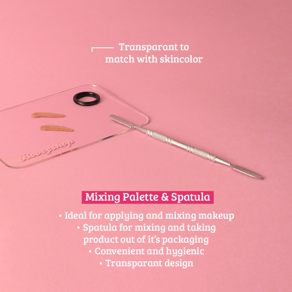Boozy Transpa Makeup Mixing - Makeup Spatula And Palette Boozy Transpa Makeup Mixing - Makeup Spatula And Palette