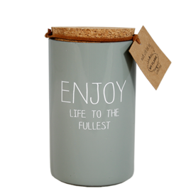 My Flame Sojakaars Glas - Enjoy life to the fullest - Geur: Minty Bamboo