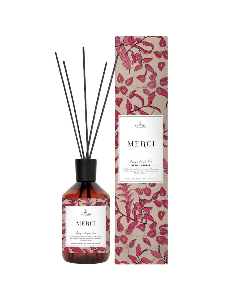 The Gift Label Reed Diffuser - Merci