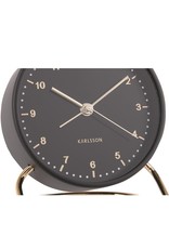 Karlsson Alarm Clock Wekker - Stylish  Numbers Black