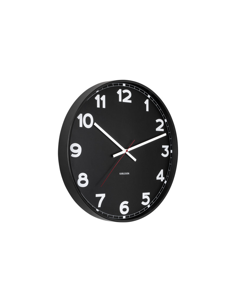 Karlsson Wall Clock New Classic - Medium Black - 40 cm
