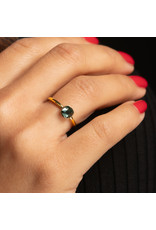 My Bendel Ring Goud met groene steen
