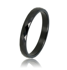 My Bendel Ring keramisch zwart- diamant ptr